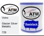 Preview: Volvo, Glacier Silver Metallic, 729: 1L Lackdose, von ATW Autoteile West.